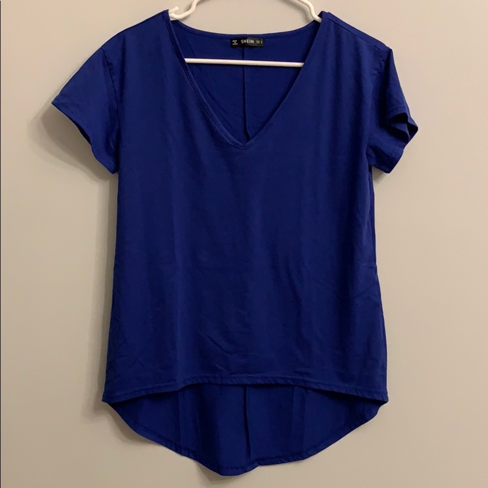 High Low Royal Blue Tee Shirt